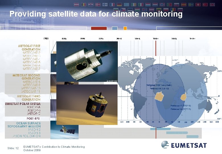 Providing satellite data for climate monitoring Slide: 12 EUMETSAT‘s Contribution to Climate Monitoring October