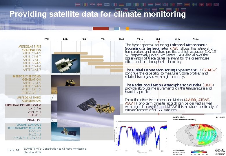 Providing satellite data for climate monitoring The hyper spectral sounding Infrared Atmospheric Sounding Interferometer