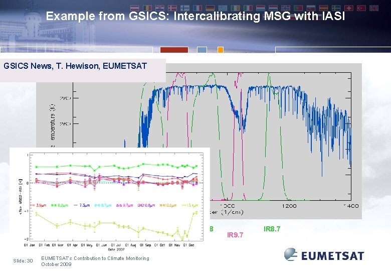Example from GSICS: Intercalibrating MSG with IASI GSICS News, T. Hewison, EUMETSAT IR 13.