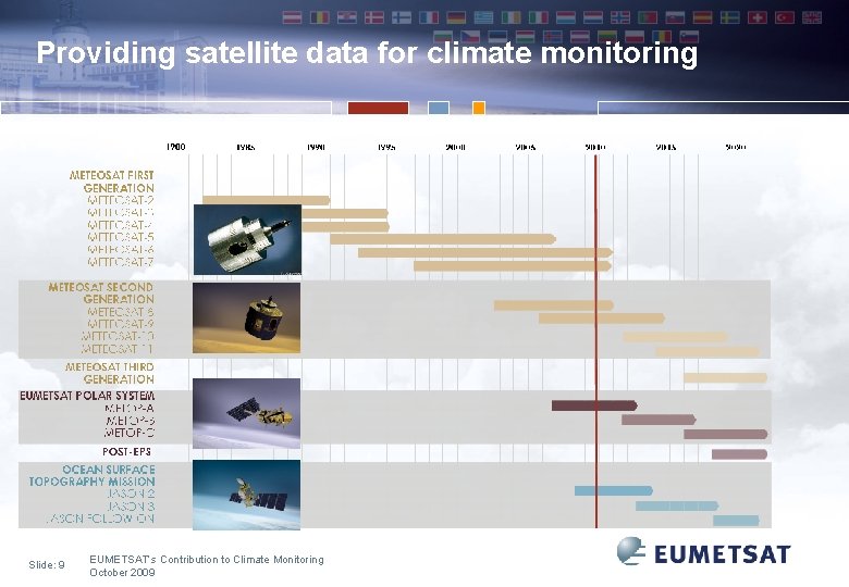 Providing satellite data for climate monitoring Slide: 9 EUMETSAT‘s Contribution to Climate Monitoring October