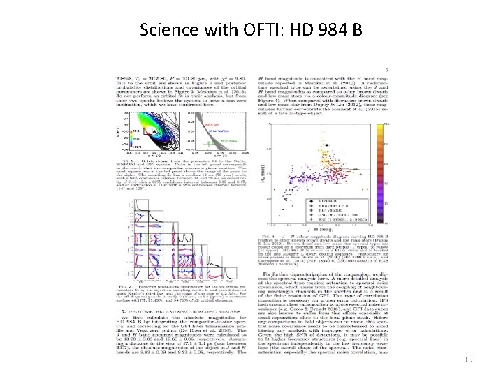 Science with OFTI: HD 984 B 19 