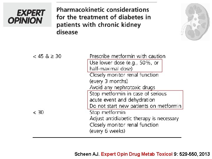 Scheen AJ. Expert Opin Drug Metab Toxicol 9: 529 -550, 2013 