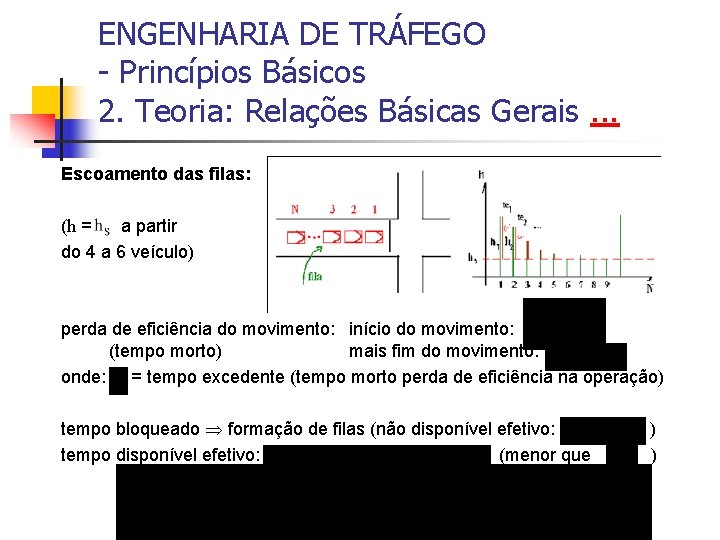 ENGENHARIA DE TRÁFEGO - Princípios Básicos 2. Teoria: Relações Básicas Gerais. . . Escoamento