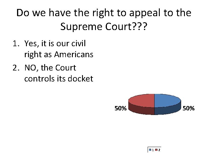 Do we have the right to appeal to the Supreme Court? ? ? 1.