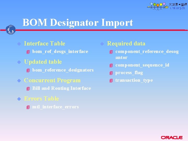 BOM Designator Import u Interface Table 4 u Updated table 4 u bom_reference_designators Concurrent BOM Designator Import u Interface Table 4 u Updated table 4 u bom_reference_designators Concurrent