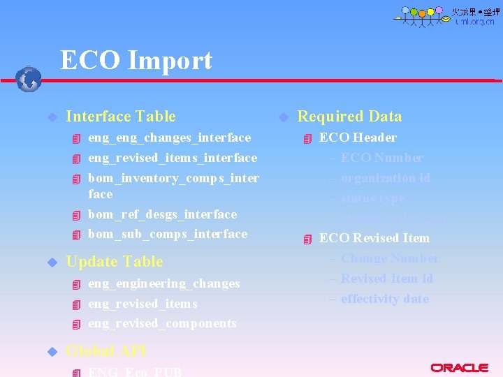 ECO Import u Interface Table 4 4 4 u Update Table 4 4 4 ECO Import u Interface Table 4 4 4 u Update Table 4 4 4