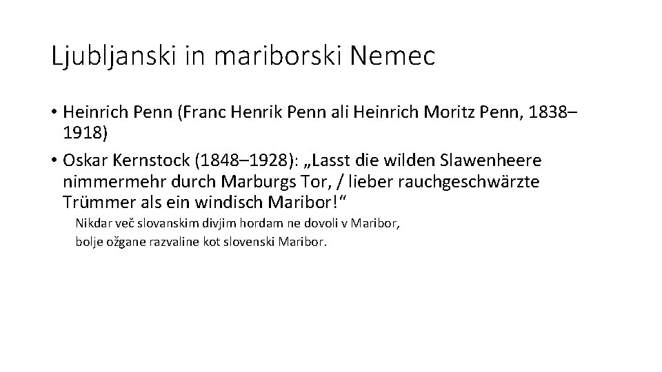 Ljubljanski in mariborski Nemec • Heinrich Penn (Franc Henrik Penn ali Heinrich Moritz Penn,
