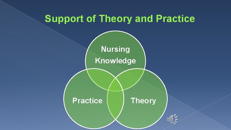 Support of Theory and Practice Nursing Knowledge Practice Theory  Support of Theory and Practice Nursing Knowledge Practice Theory