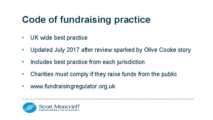 Code of fundraising practice • UK wide best practice • Updated July 2017 after