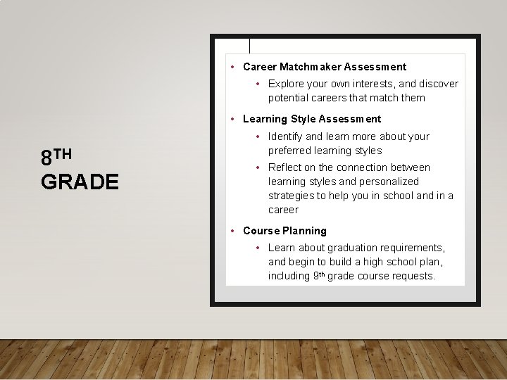  • Career Matchmaker Assessment • Explore your own interests, and discover potential careers