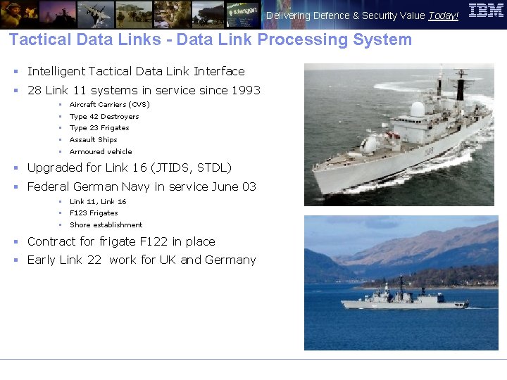 Delivering Defence & Security Value Today! Tactical Data Links - Data Link Processing System