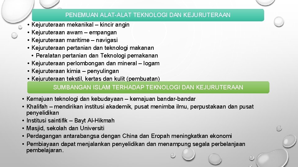PENEMUAN ALAT-ALAT TEKNOLOGI DAN KEJURUTERAAN • • Kejuruteraan mekanikal – kincir angin Kejuruteraan awam PENEMUAN ALAT-ALAT TEKNOLOGI DAN KEJURUTERAAN • • Kejuruteraan mekanikal – kincir angin Kejuruteraan awam