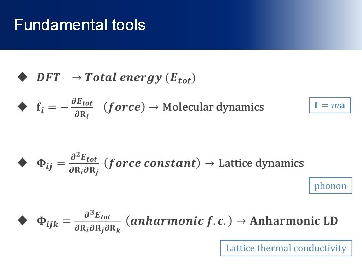 Fundamental tools 