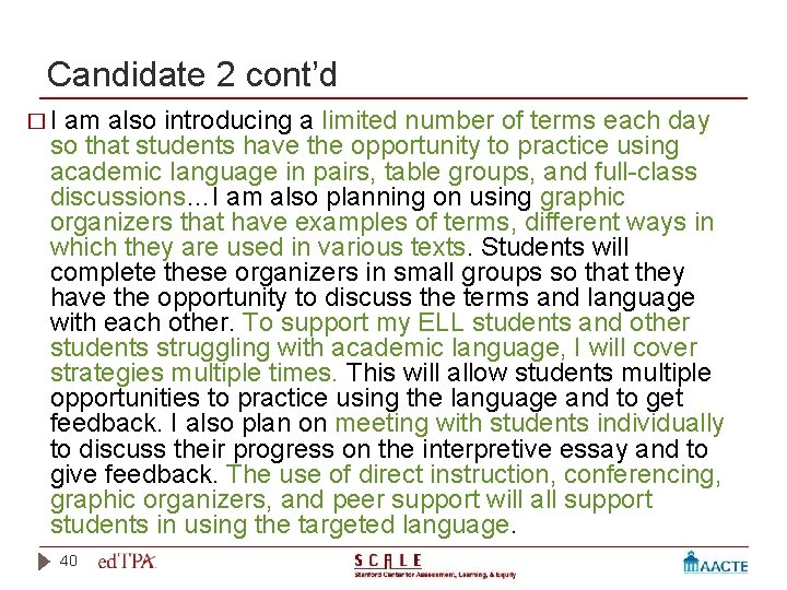 Candidate 2 cont’d �I am also introducing a limited number of terms each day Candidate 2 cont’d �I am also introducing a limited number of terms each day