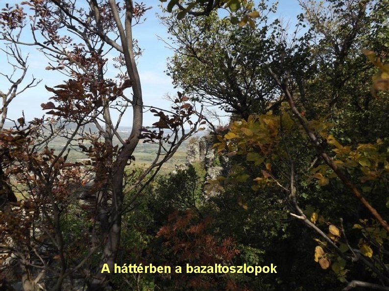 A háttérben a bazaltoszlopok 