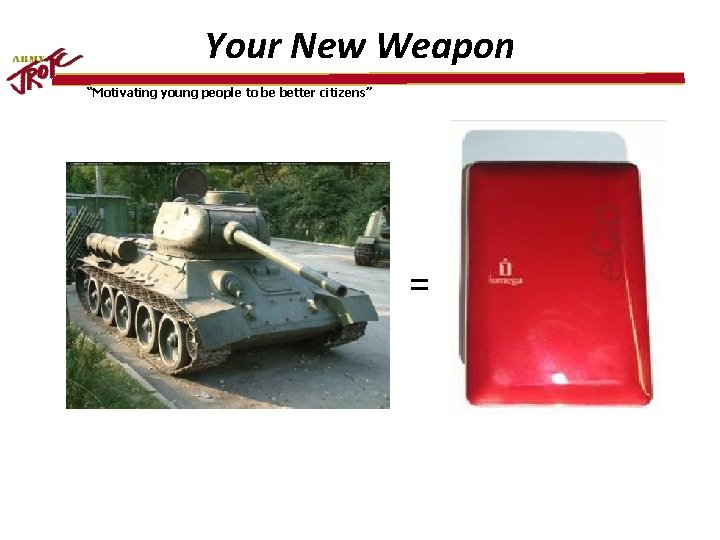 Your New Weapon “Motivating young people to be better citizens” = 