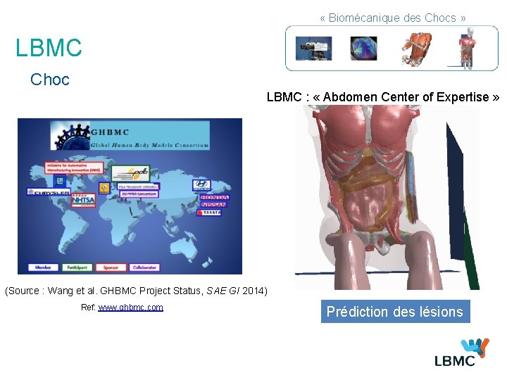  « Biomécanique des Chocs » LBMC Choc LBMC : « Abdomen Center of