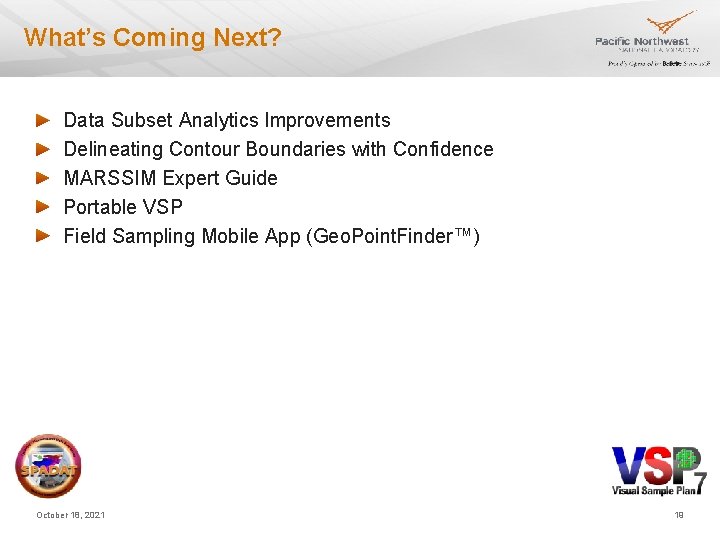 What’s Coming Next? Data Subset Analytics Improvements Delineating Contour Boundaries with Confidence MARSSIM Expert What’s Coming Next? Data Subset Analytics Improvements Delineating Contour Boundaries with Confidence MARSSIM Expert