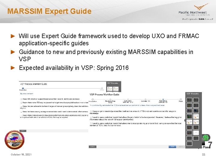 MARSSIM Expert Guide Will use Expert Guide framework used to develop UXO and FRMAC MARSSIM Expert Guide Will use Expert Guide framework used to develop UXO and FRMAC