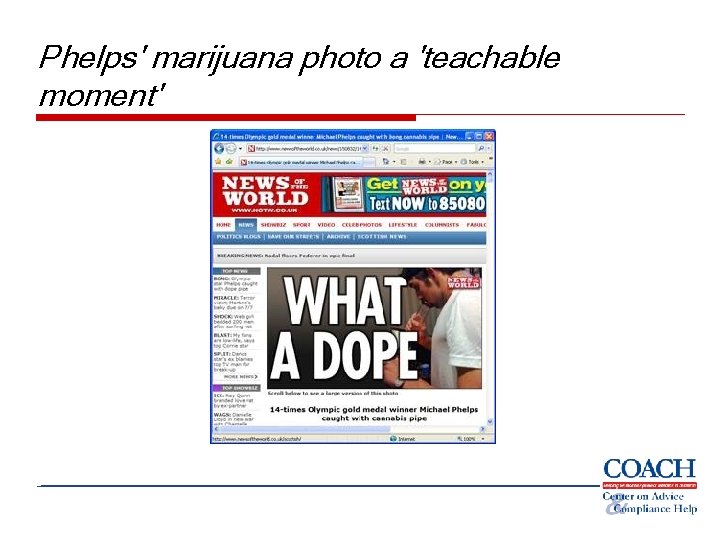 Phelps' marijuana photo a 'teachable moment' 