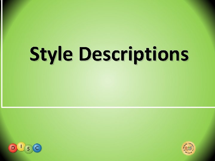 Style Descriptions 