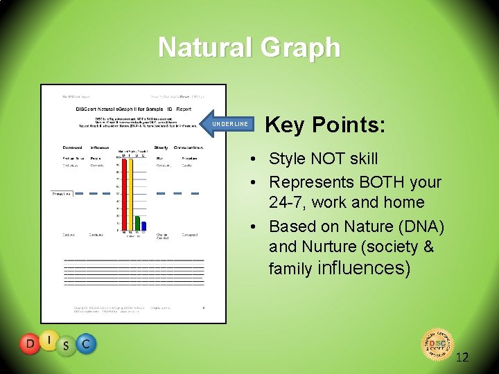 Natural Graph • Key Points: UNDERLINE • Style NOT skill • Represents BOTH your