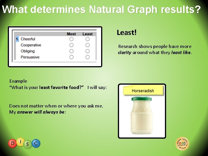 What determines Natural Graph results? Least! Research shows people have more clarity around what