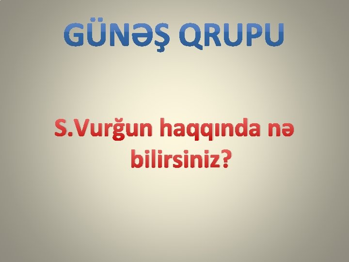 S. Vurğun haqqında nə bilirsiniz? 