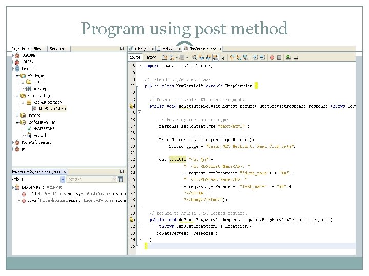 Program using post method  Program using post method