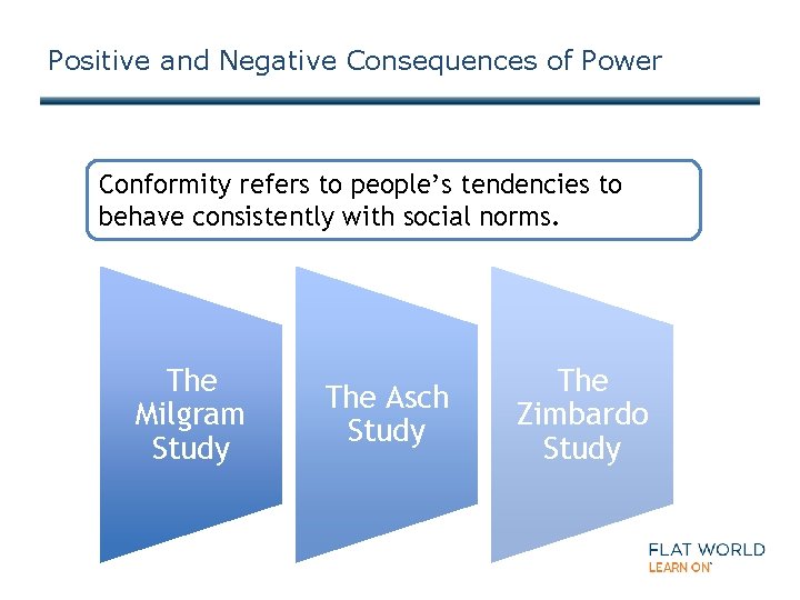 Positive and Negative Consequences of Power Conformity refers to people’s tendencies to behave consistently