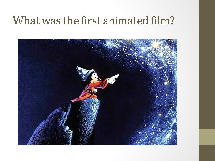 What was the first animated film? 