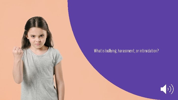 What is bullying, harassment, or intimidation? 