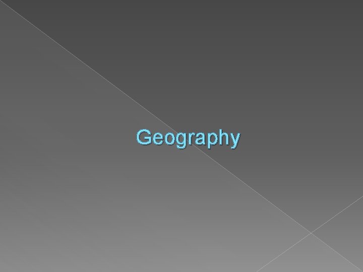 Geography 