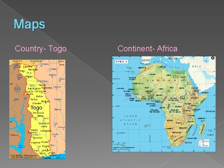 Maps Country- Togo Continent- Africa 