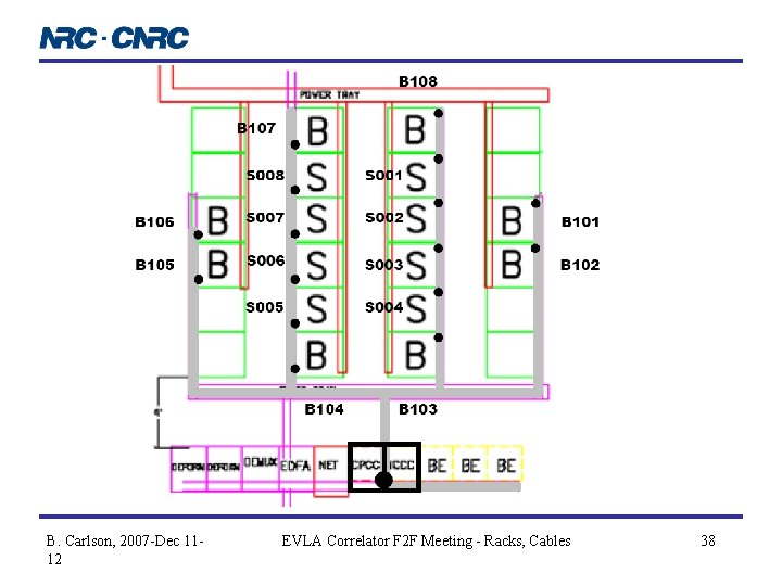 B. Carlson, 2007 -Dec 1112 EVLA Correlator F 2 F Meeting - Racks, Cables