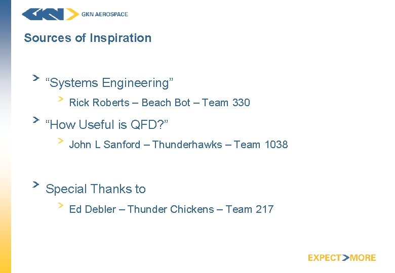Sources of Inspiration “Systems Engineering” Rick Roberts – Beach Bot – Team 330 “How