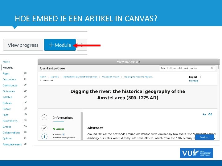 HOE EMBED JE EEN ARTIKEL IN CANVAS? 