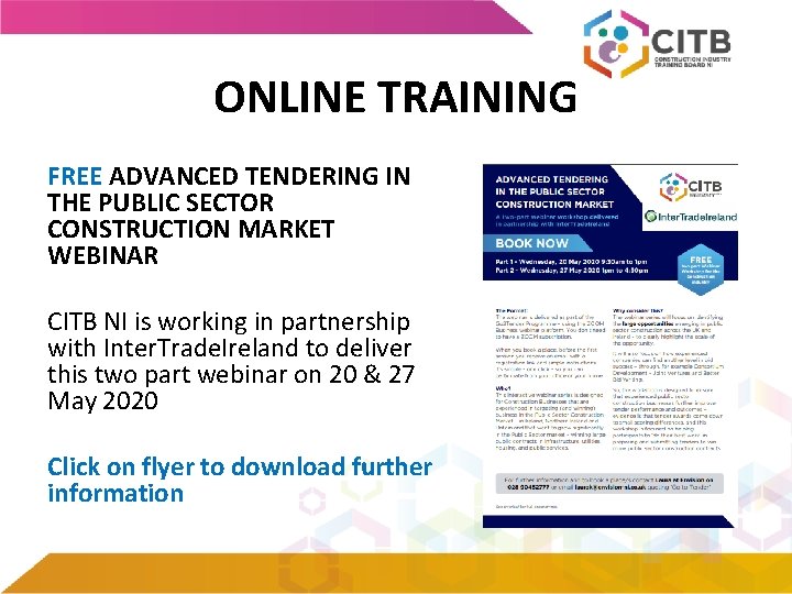 ONLINE TRAINING FREE ADVANCED TENDERING IN THE PUBLIC SECTOR CONSTRUCTION MARKET WEBINAR CITB NI