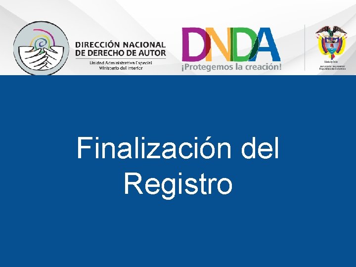 Finalización del Registro 