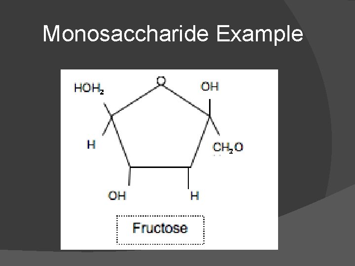 Monosaccharide Example Monosaccharide Example