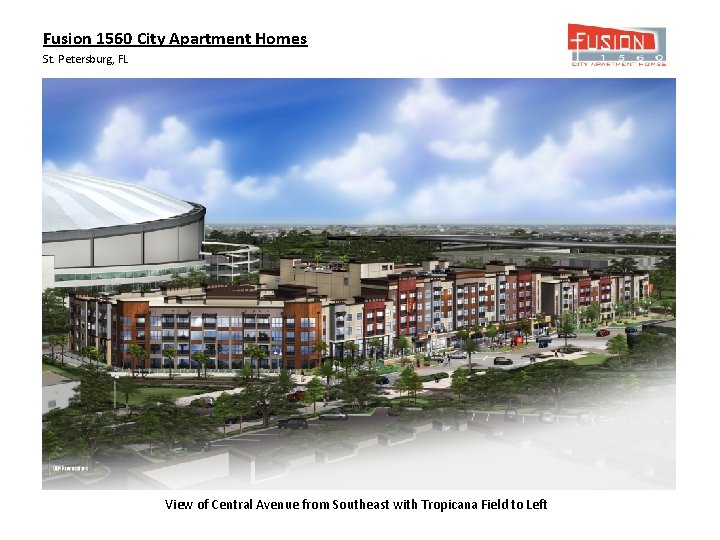 Fusion 1560 City Apartment Homes St. Petersburg, FL View of Central Avenue from Southeast