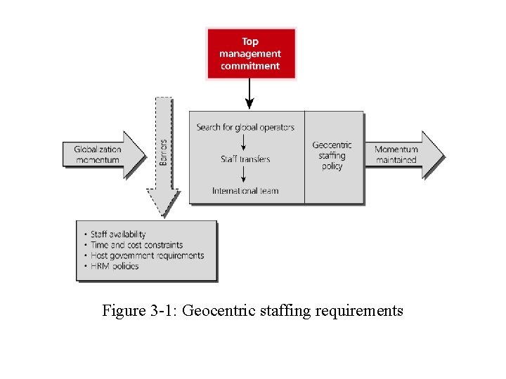 Figure 3 -1: Geocentric staffing requirements 