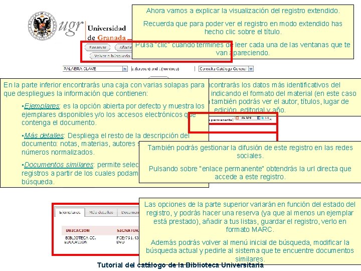 Ahora vamos a explicar la visualización del registro extendido. Recuerda que para poder ver