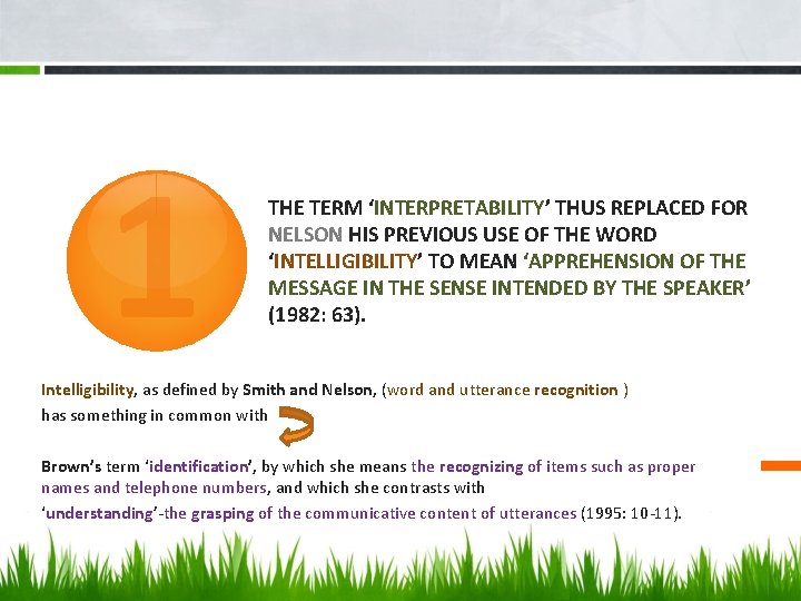 1 THE TERM ‘INTERPRETABILITY’ THUS REPLACED FOR NELSON HIS PREVIOUS USE OF THE WORD 1 THE TERM ‘INTERPRETABILITY’ THUS REPLACED FOR NELSON HIS PREVIOUS USE OF THE WORD