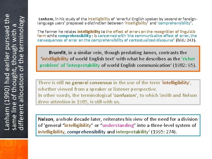 Lanham (1990) had earlier pursued the same line of thought, though with a different Lanham (1990) had earlier pursued the same line of thought, though with a different