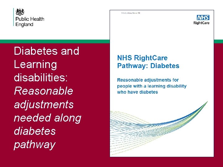 Diabetes and Learning disabilities: Reasonable adjustments needed along diabetes pathway 