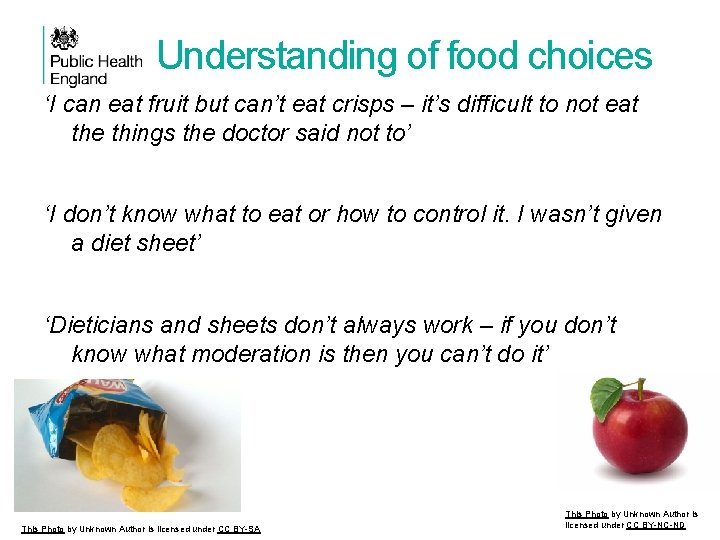Understanding of food choices ‘I can eat fruit but can’t eat crisps – it’s