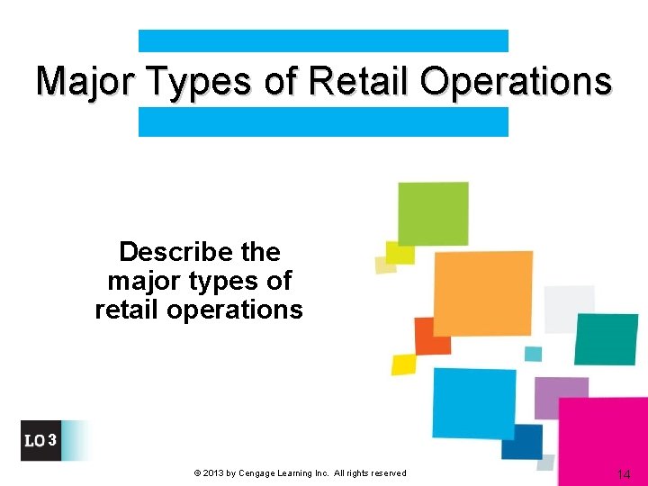 Major Types of Retail Operations Describe the major types of retail operations 3 ©