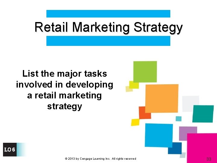 Retail Marketing Strategy List the major tasks involved in developing a retail marketing strategy
