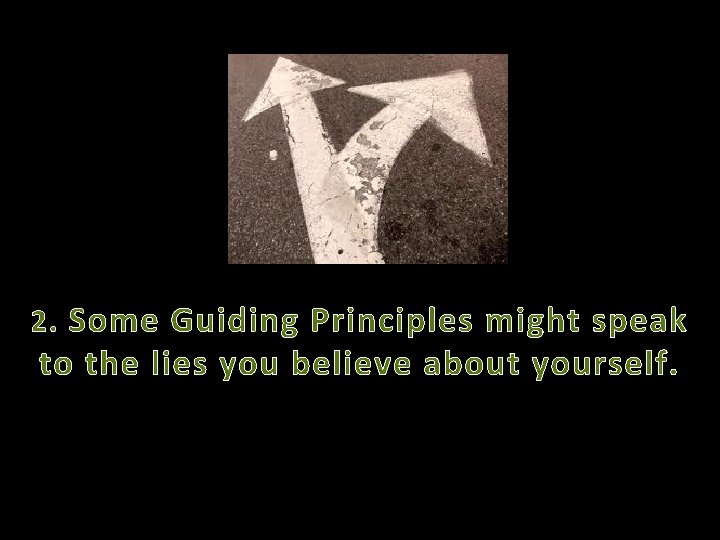 2. Some Guiding Principles might speak to the lies you believe about yourself. 